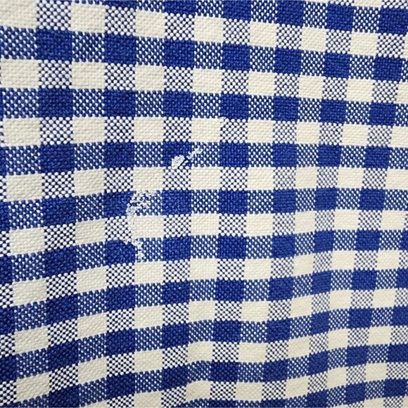 Ralph Lauren Shirt Mens Large Blue Gingham Check Cotton Button Tan Pony Preppy - Picture 8 of 11
